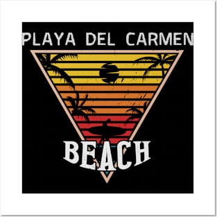 Beach day in Playa del Carmen Posters and Art